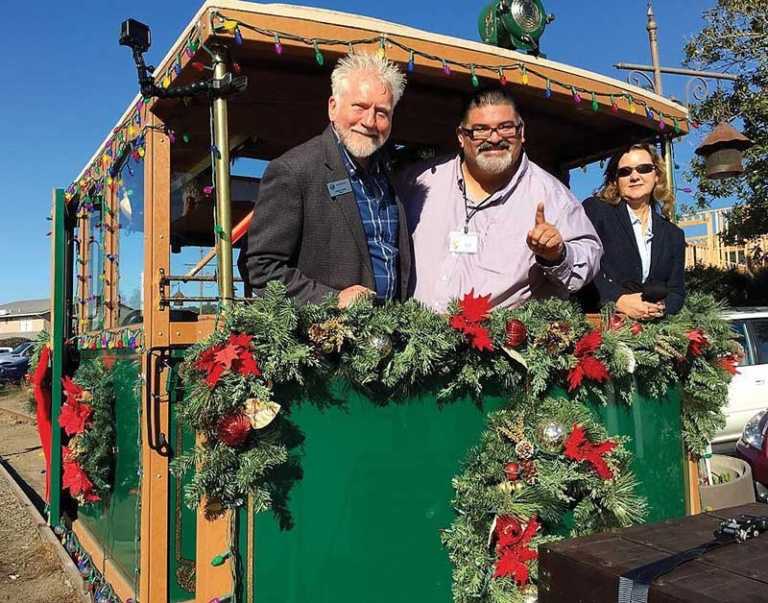 Council members ride the rails