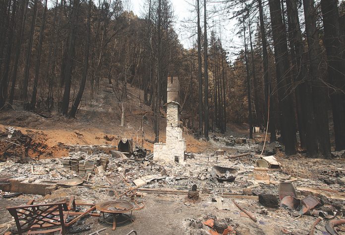 Santa Cruz mountains mudslide debris