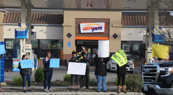 Photos: PVUSD classified workers demand hazard pay PVUSD Classified workers