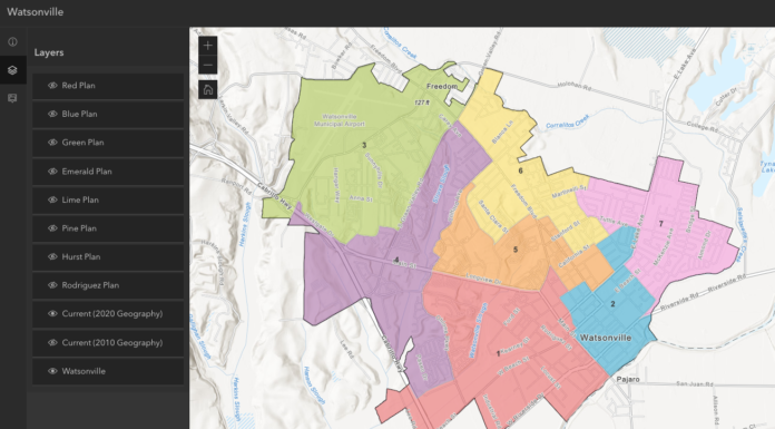 Watsonville redistricting committee probes draft maps, incumbency rules Watsonville redistricting
