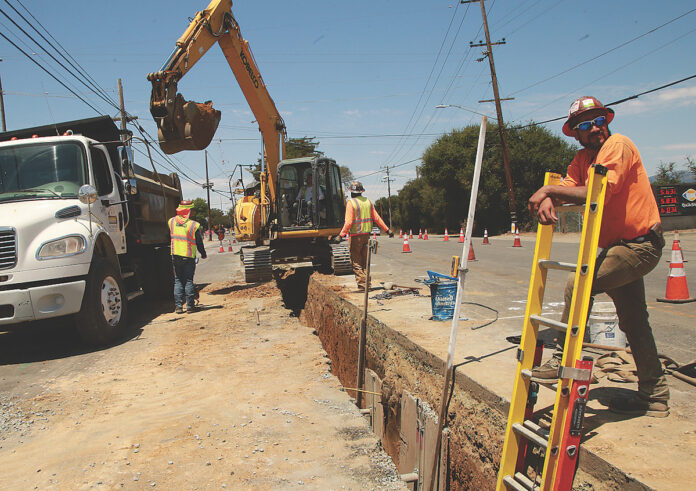 Freedom boulevard work