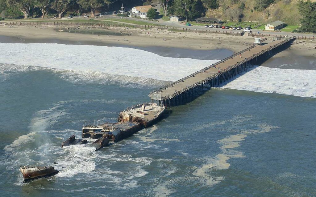 cement concrete ship seacliff state beach