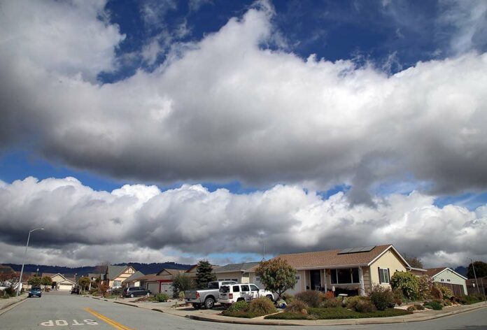 cloudy skies storm watsonville