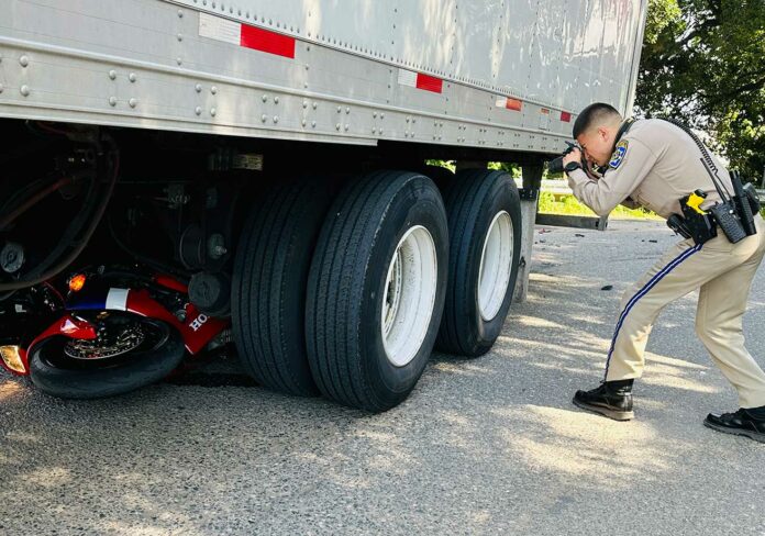 carlton road fatal crash motorcycle big rig