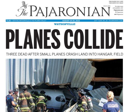 pajaronian front page planes collide