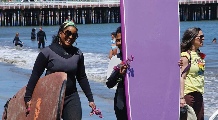 paddle out Juneteenth Cowell's beach