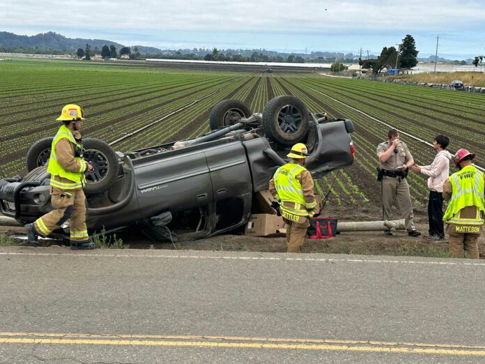 carlton road truck rollover