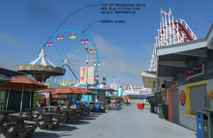 William S. Bagnall Architects ferris wheel santa cruz beach boardwalk rendering