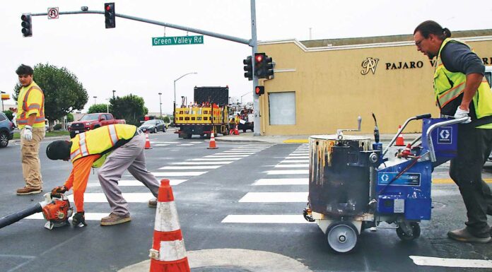 freedom boulevard repaving striping green valley road