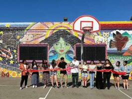 ramsay park mural ribbon cutting