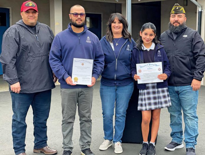 Veterans of Foreign Wars Post 1716 student teacher award