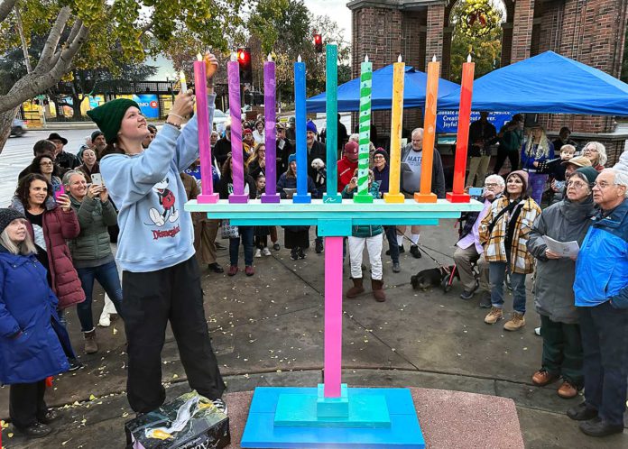 hanukkah town clock santa cruz menorah lighting