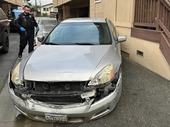 stolen car chase watsonville police riverside drive