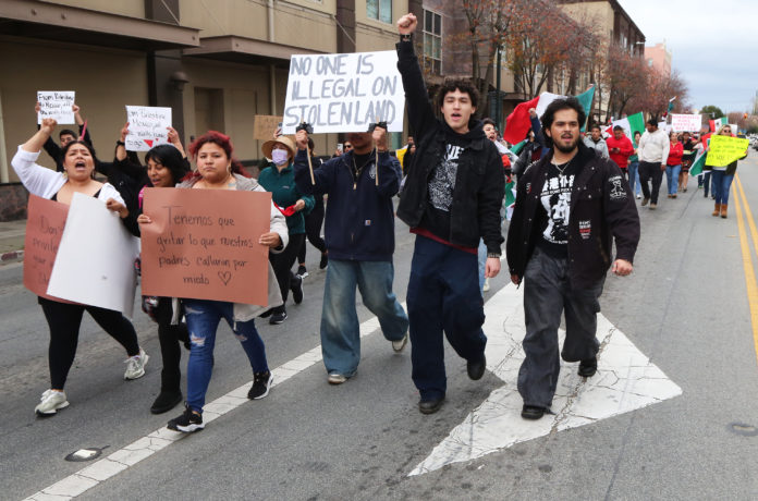 Immigration protest Mon 2